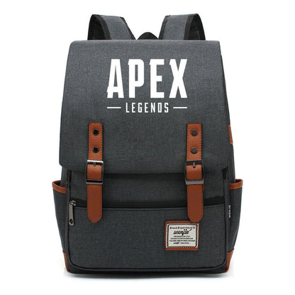 Game Apex Hero Print Youth Student School Bag Men's And Women's Casual Belt Buckle Classic Backpack