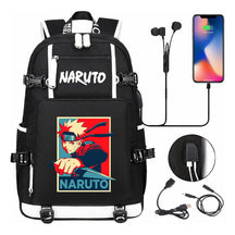 Naruto Usb Large Capacity Youth Student Backpack For Leisure Travel Backpack