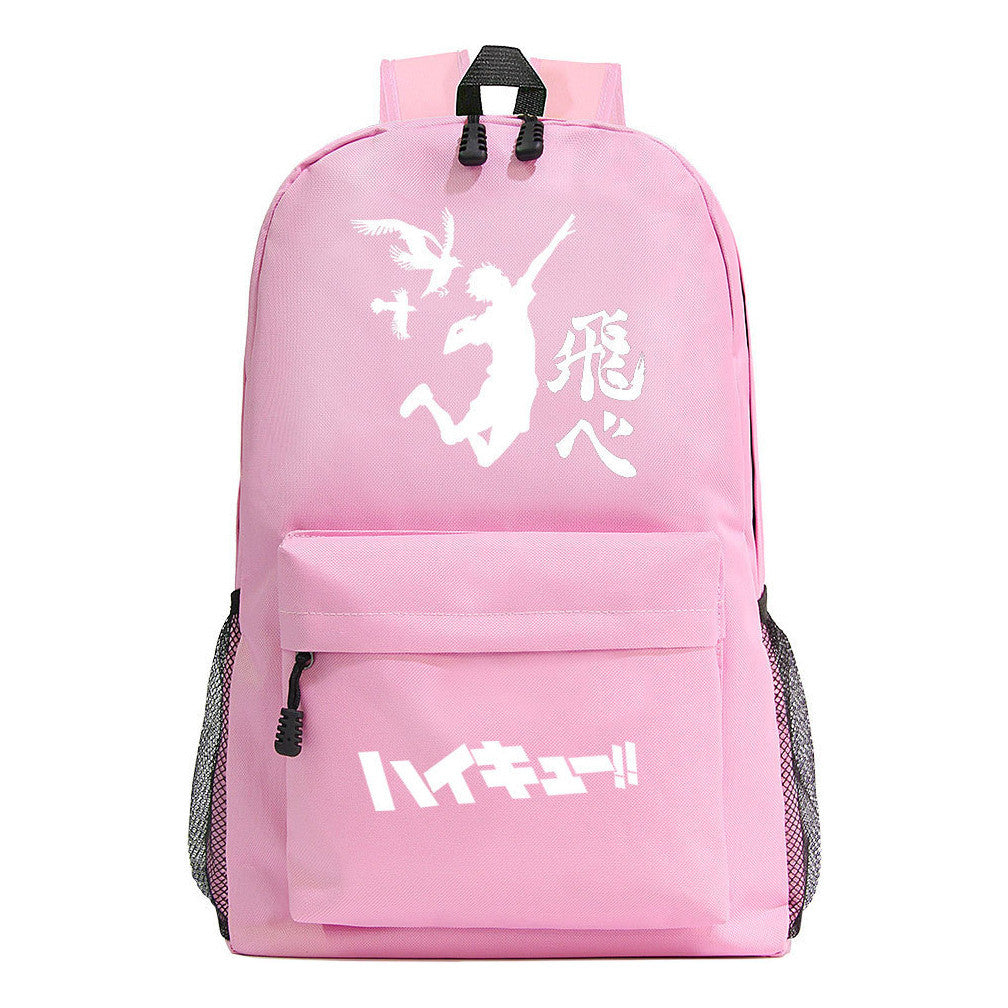 Fashion Volleyball Youth Flying Heart Printed Youth Student School Bag Men's And Women's Leisure Backpack