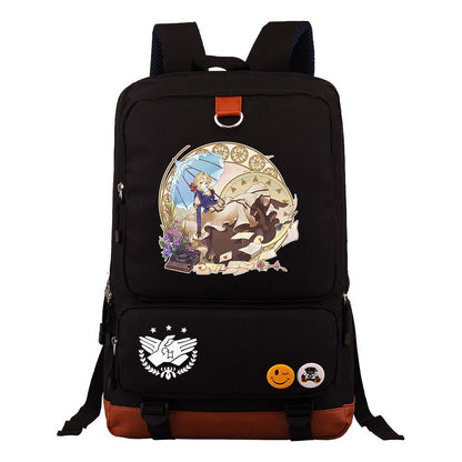 Violet Eternal Garden Printed Youth Student School Bag Large Capacity Travel Bag Men's And Women's Backpack