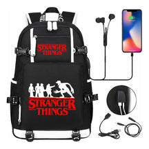 Strange Story Printed Usb Youth Student Backpack For Men And Women's Leisure Travel Backpack