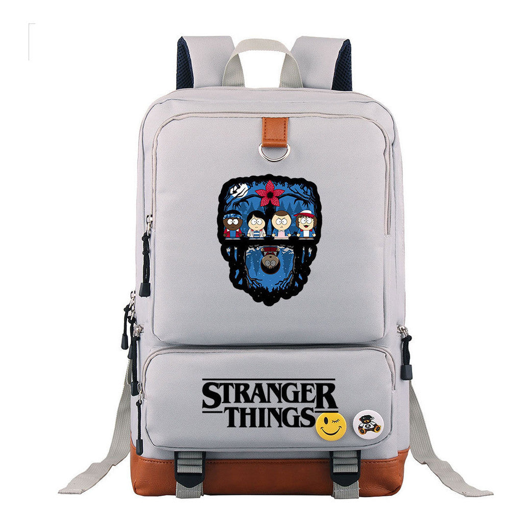 Strange Story Printed Youth Student School Bag Large Capacity Travel Bag Men's And Women's Backpack