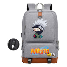 Naruto Print Usb Youth Student Backpack For Men And Women Leisure Travel Backpack