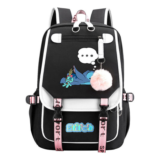 Usb Youth Backpack With Casual Woven Strap Flap Backpack