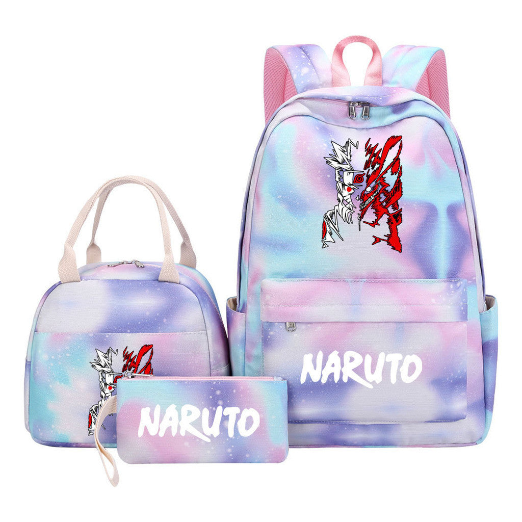 Naruto Girls School Bag Lunch Bag Three Piece Set Backpack Set