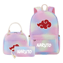 Naruto Student Girl Backpack Lunch Bag Three Piece Set Backpack