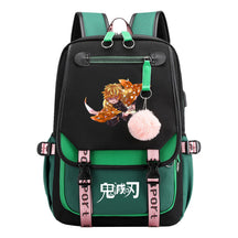 Cartoon Fashion Usb Youth School Bag For Boys And Girls Casual Ribbon Flip Backpack