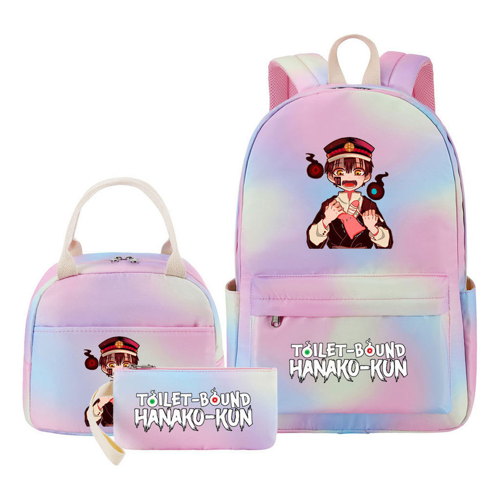 Student Girl Backpack Lunch Bag Three Piece Set Backpack Set