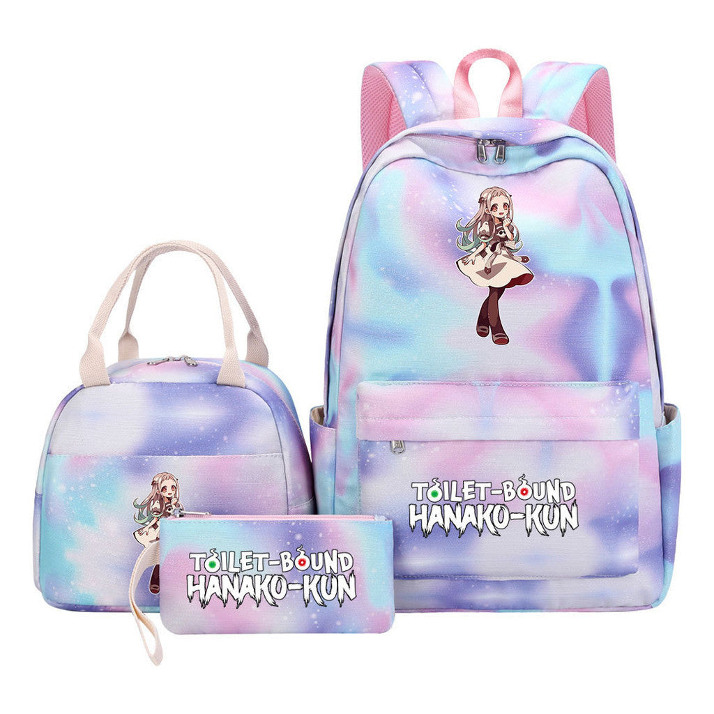 Student Girl Backpack Lunch Bag Three Piece Set Backpack Set