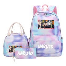 Naruto Student Girl Backpack Lunch Bag Three Piece Set Backpack Set
