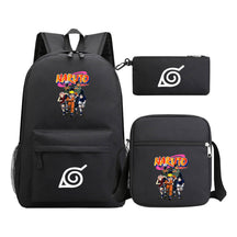 Anime Naruto Starry Sky Student School Bag Three Piece Set Backpack Set