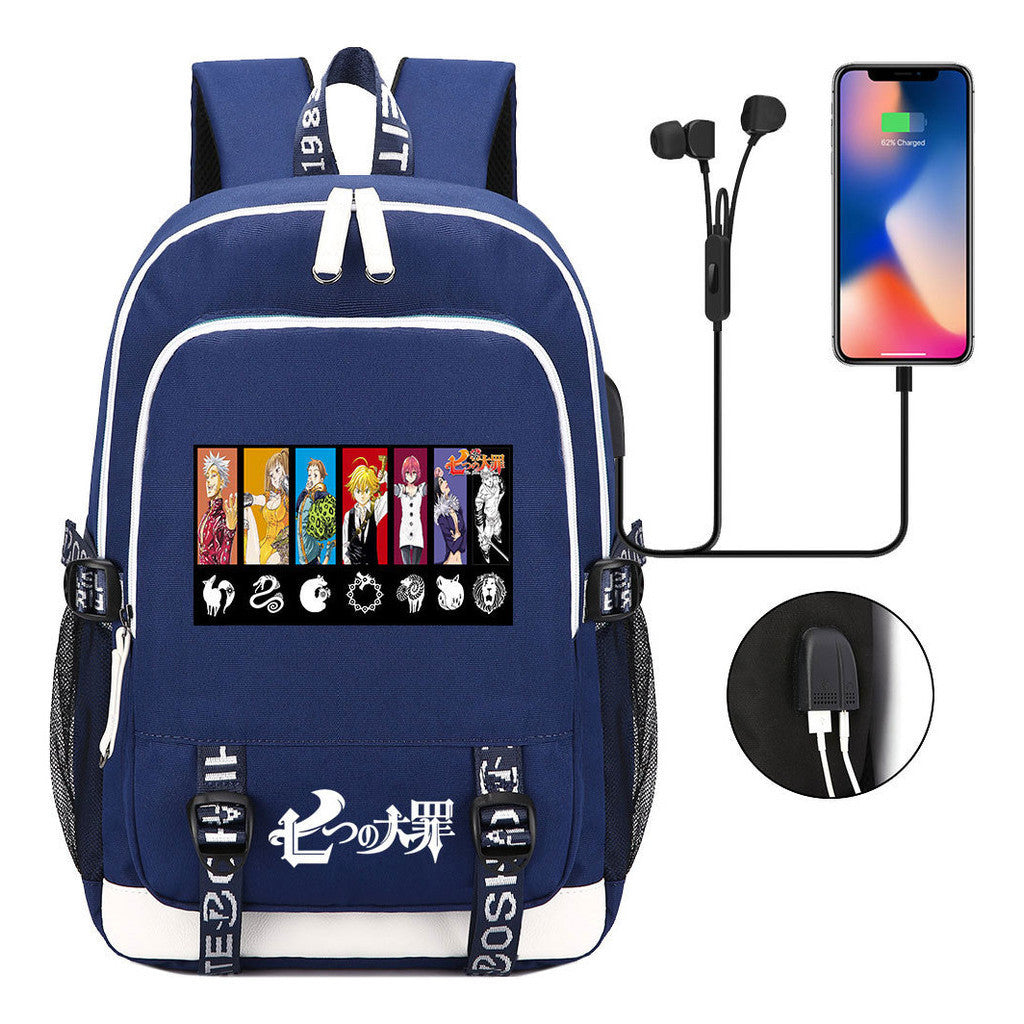 Junior Student Backpack Usb Leisure Backpack For Boys And Girls