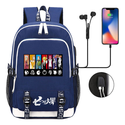 Junior Student Backpack Usb Leisure Backpack For Boys And Girls