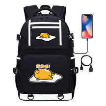 Cartoon Comics Lazy Egg Usb Youth Student Backpack Boys And Girls Backpack Leisure Travel Bag