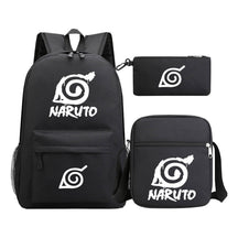 Anime Naruto Starry Sky Youth School Bag Three Piece Set For Men And Women Backpack Set