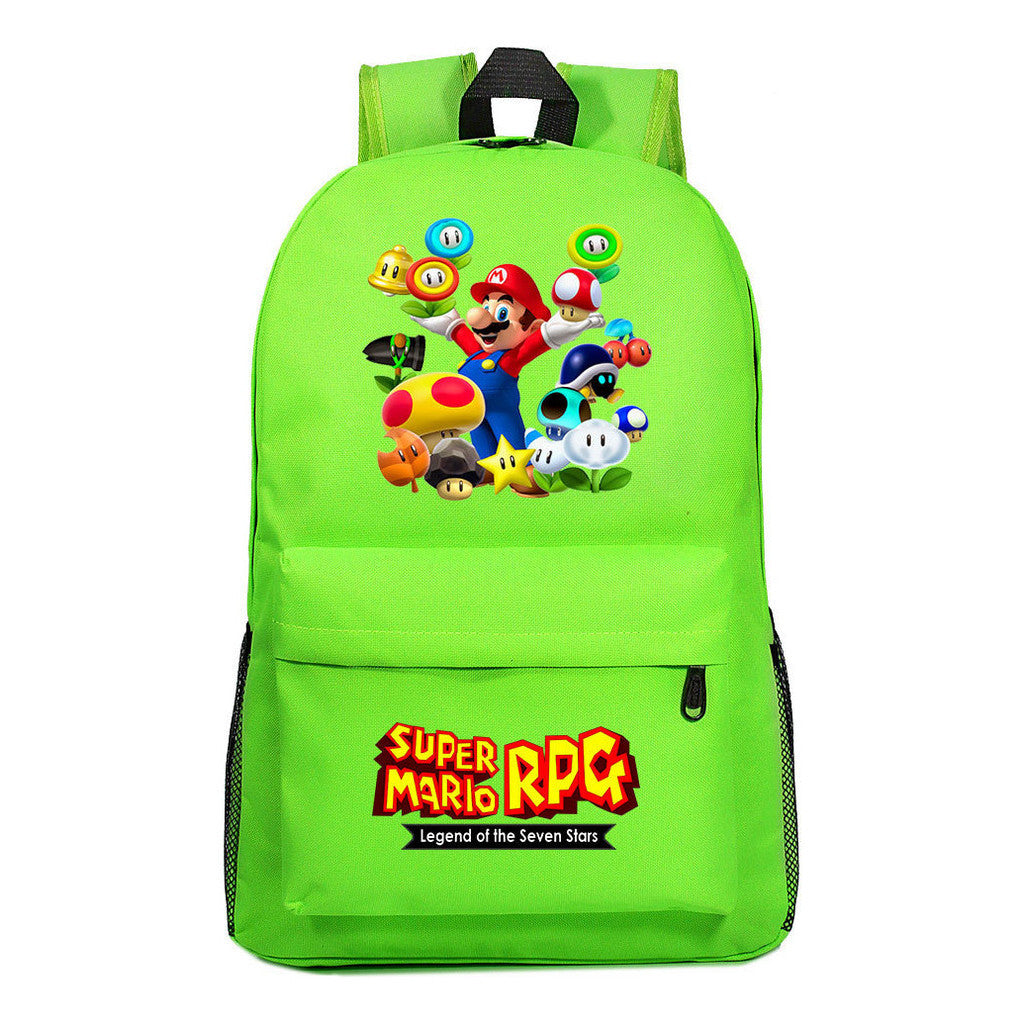 Super Mario Starry Sky Youth Student Backpack For Men And Women's Leisure Travel Backpack