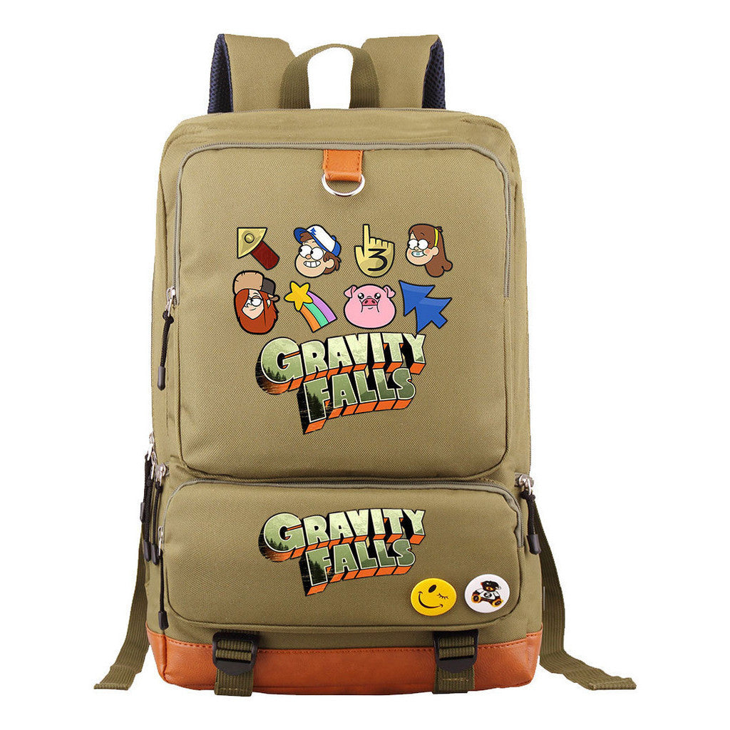 Strange Town Youth Student School Bag Large Capacity Travel Bag Men's And Women's Backpack