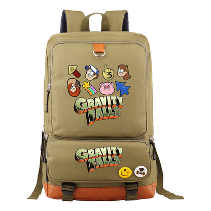 Strange Town Youth Student School Bag Large Capacity Travel Bag Men's And Women's Backpack