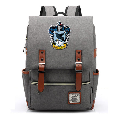 School Of Witchcraft And Wizardry Printed Student School Bag Casual Belt Buckle Classic Backpack