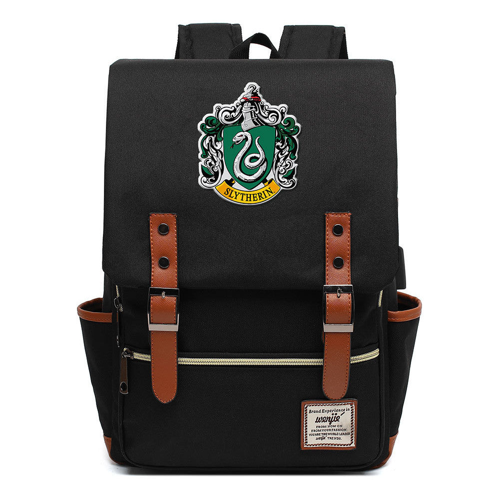 School Of Magic Schoolbag Usb Leisure Belt Buckle Backpack Men And Women