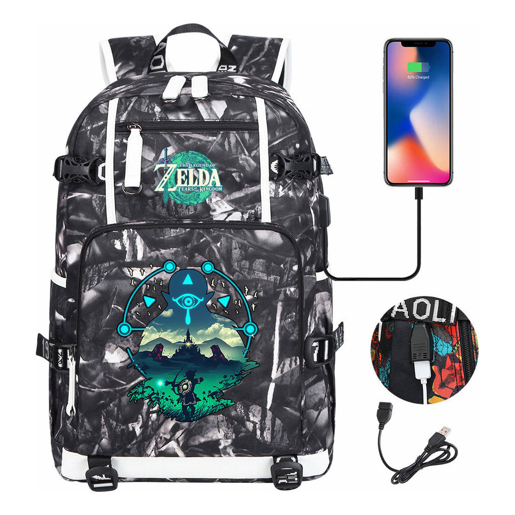 Printed Youth Student School Bag Large Capacity Leisure Travel Backpack