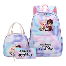 Ground Bound Youth Huazijun Student Girls School Bag Lunch Bag Three Piece Set Backpack Set