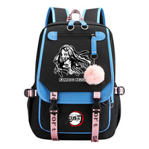 Cartoon Fashion Usb Youth Student Backpack Boy's And Girl's Leisure Ribbon Flip Backpack