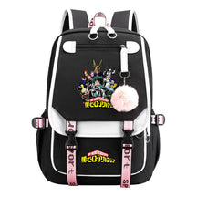 Comics My Heroes Academy Usb Youth Student Backpack Men's And Women's Leisure Ribbon Flip Backpack