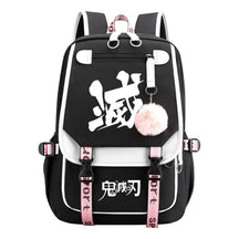 Cartoon Fashion Usb Youth Student School Bag Casual Ribbon Flip Backpack