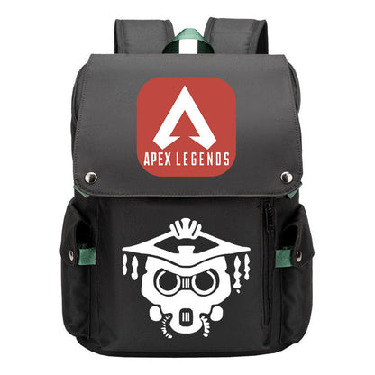 Apex Hero Print Usb Charging Head Youth School Bag Casual Backpack