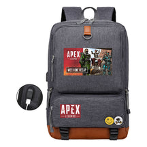 Apex Hero Print Usb Youth School Bag Leisure Travel Backpack