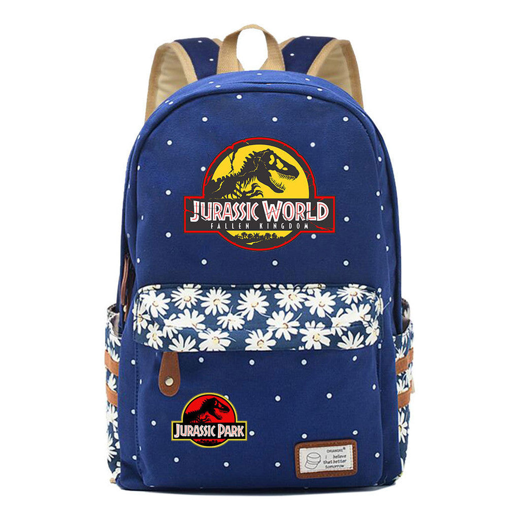 Jurassic Park Dinosaur Printed Student Backpack Leisure Backpack