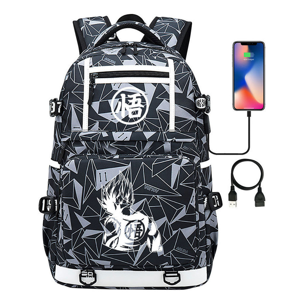 Usb Student Backpack Men's And Women's Backpack Leisure Travel Bag