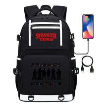 Strange Story Printed Usb Youth Student Backpack For Men And Women's Leisure Travel Backpack