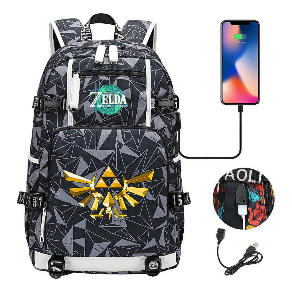 Legend Of Zelda Printed Backpack For Men And Women With Large Capacity Leisure Travel Backpack