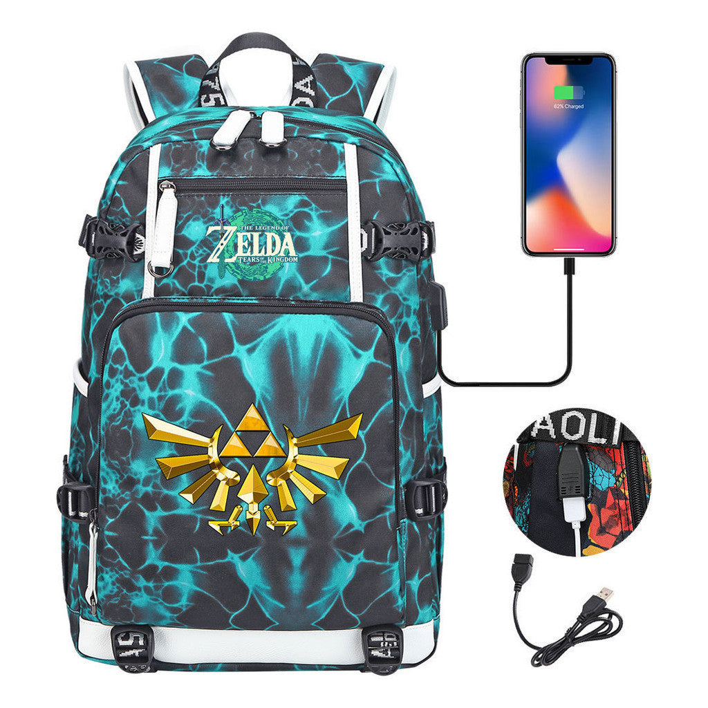 Legend Of Zelda Printed Backpack For Men And Women With Large Capacity Leisure Travel Backpack