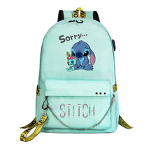 Interstellar Baby Stitch Printed Youth Student School Bag Casual Weaving Strap Backpack