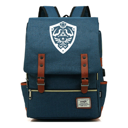 Game The Tear Seal Of The Kingdom Of Zelda Student Backpack Usb Men's And Women's Leisure Backpack