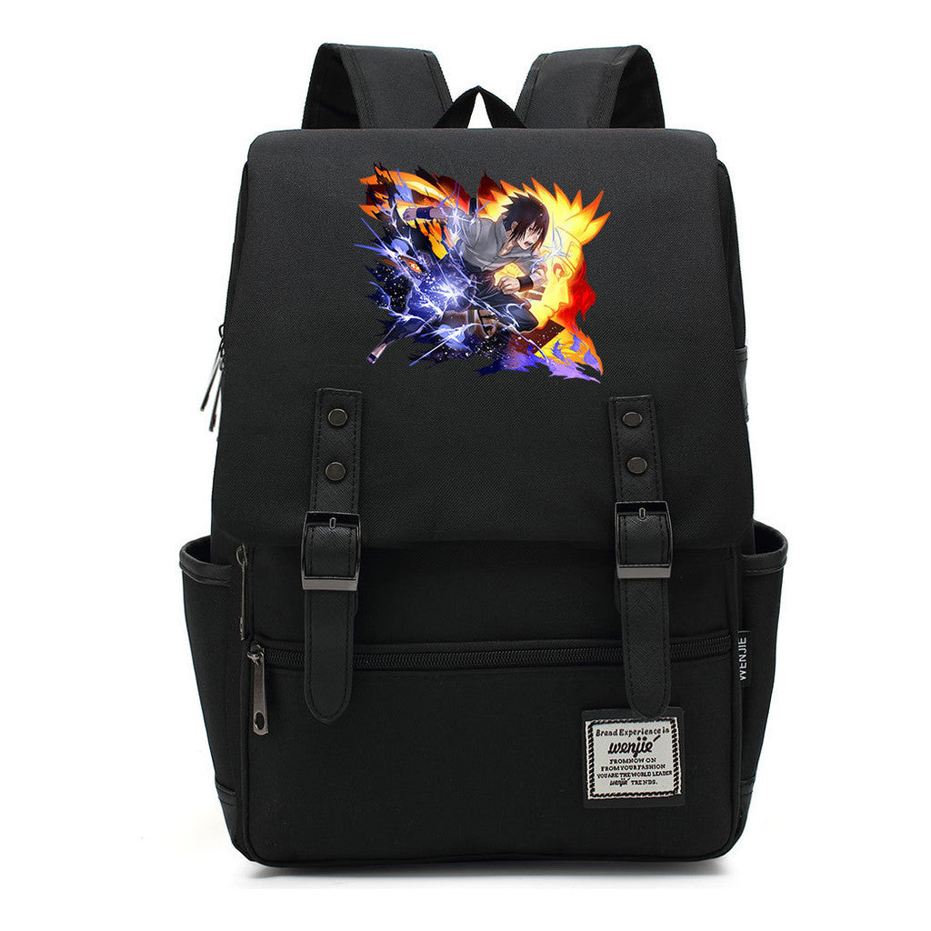 Naruto Printed Student Backpack For Men And Women, Casual Belt Buckle, Classic Backpack