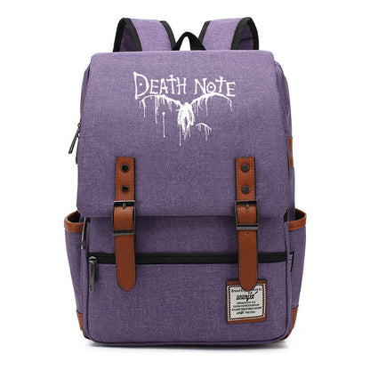 Manga Death Note Youth Student School Bag Men's And Women's Leisure Belt Buckle Backpack