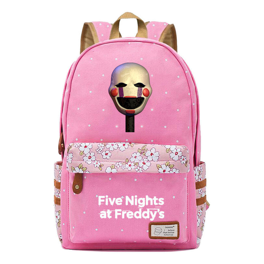Toy Bear Game Fashion Printed Teenage Girls Student School Bag Men's And Women's Casual Canvas Backpack
