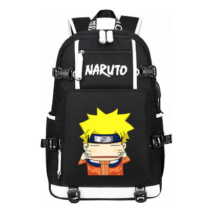 Naruto Usb Large Capacity Youth Student Backpack For Leisure Travel Backpack