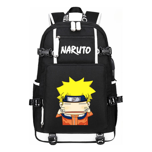 Naruto Usb Large Capacity Youth Student Backpack For Leisure Travel Backpack