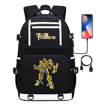 Cartoon Anime Deformation Mecha Print Usb Student Backpack For Men And Women Backpack Leisure Travel Bag