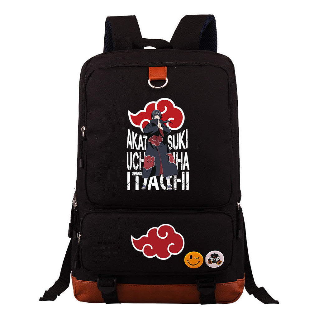 Cartoon Naruto Uchibo Youth Student School Bag Large Capacity Travel Bag Men's And Women's Backpack