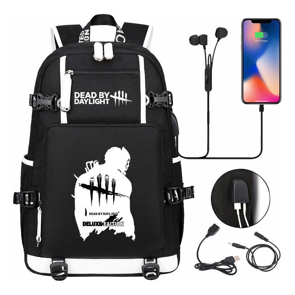 Game Dawn Print Usb Youth Student Backpack For Men And Women's Leisure Travel Backpack