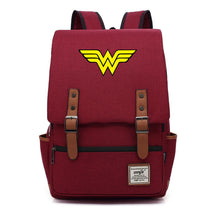 Anime Wonder Woman Printed Youth Student School Bag Men's And Women's Leisure Belt Buckle Backpack