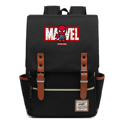 Superhero Printed Youth Student Backpack For Men And Women's Casual Classic Backpack