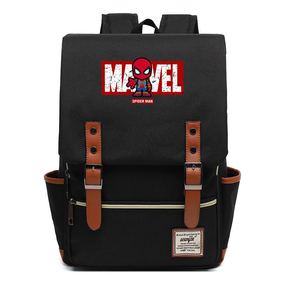 Superhero Printed Youth Student Backpack For Men And Women's Casual Classic Backpack