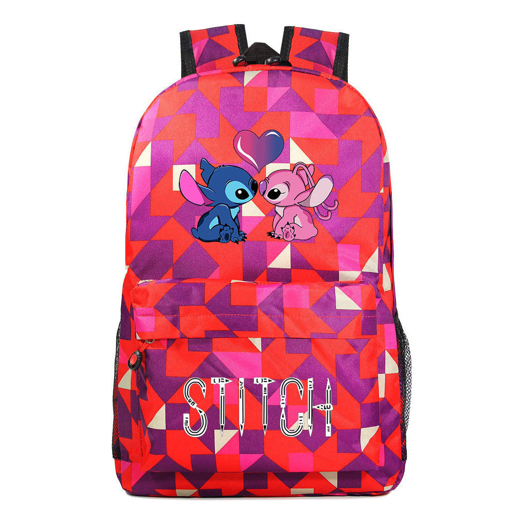 Interstellar Baby Stitch Printed Youth Student Backpack For Men And Women Casual Backpack